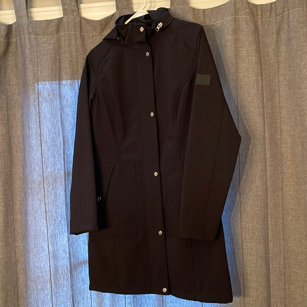 Women’s Ralph Lauren Black Coat with Removable Hood, Size XS